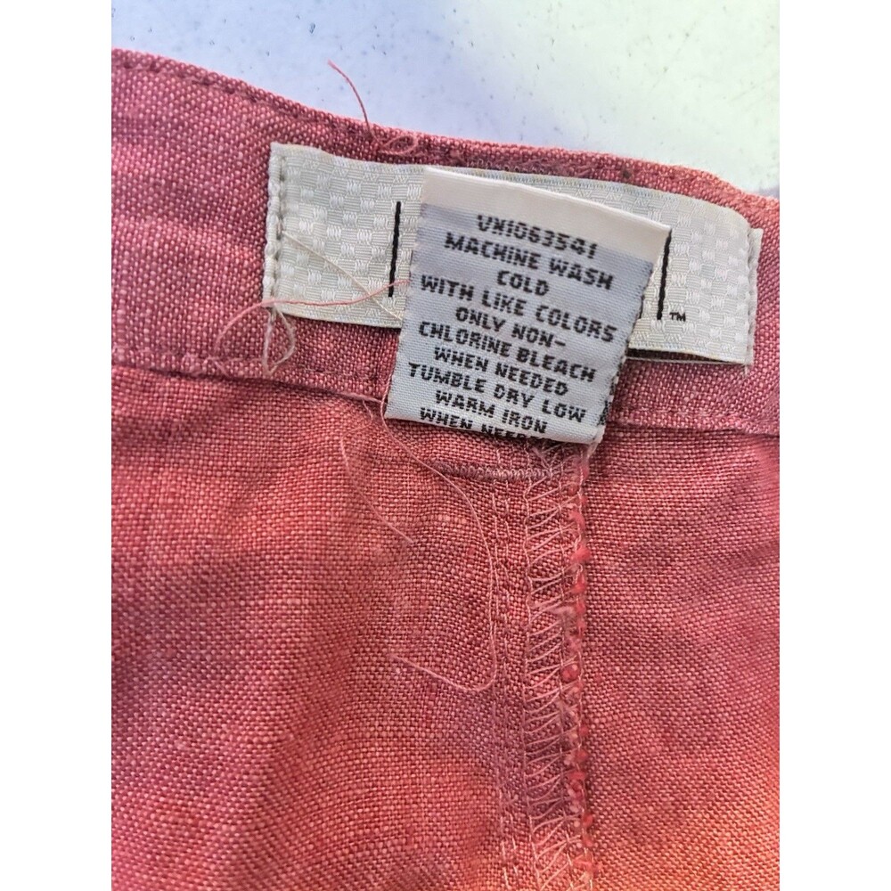 Linden Hill Women’s 100% Linen Wide Leg Pants Size 18 Red Drawstring - Picture 6 of 11
